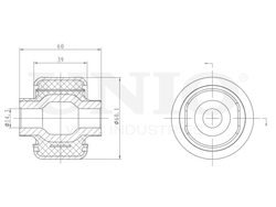 Сайлентблок передний переднего нижнего рычага UNIO RMP-20110