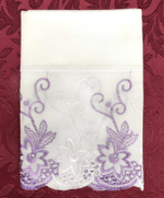 Рушник бязь с широким кружевом