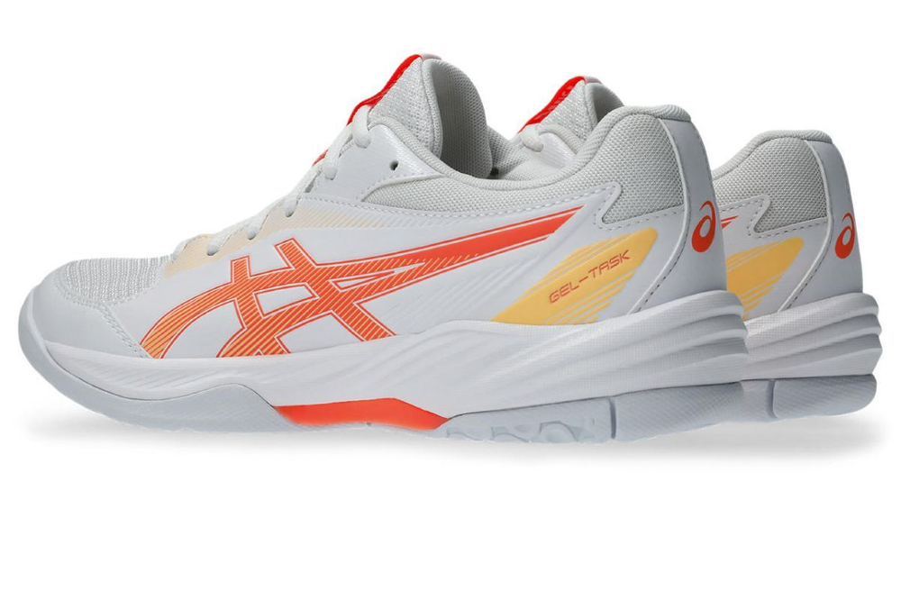 Женские кроссовки для бадминтона/сквоша Asics Gel-Task 4 - white/vivid coral