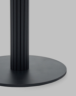 Стол круглый Фризбин D90, столешница МДФ сегни темный, основание металл черный