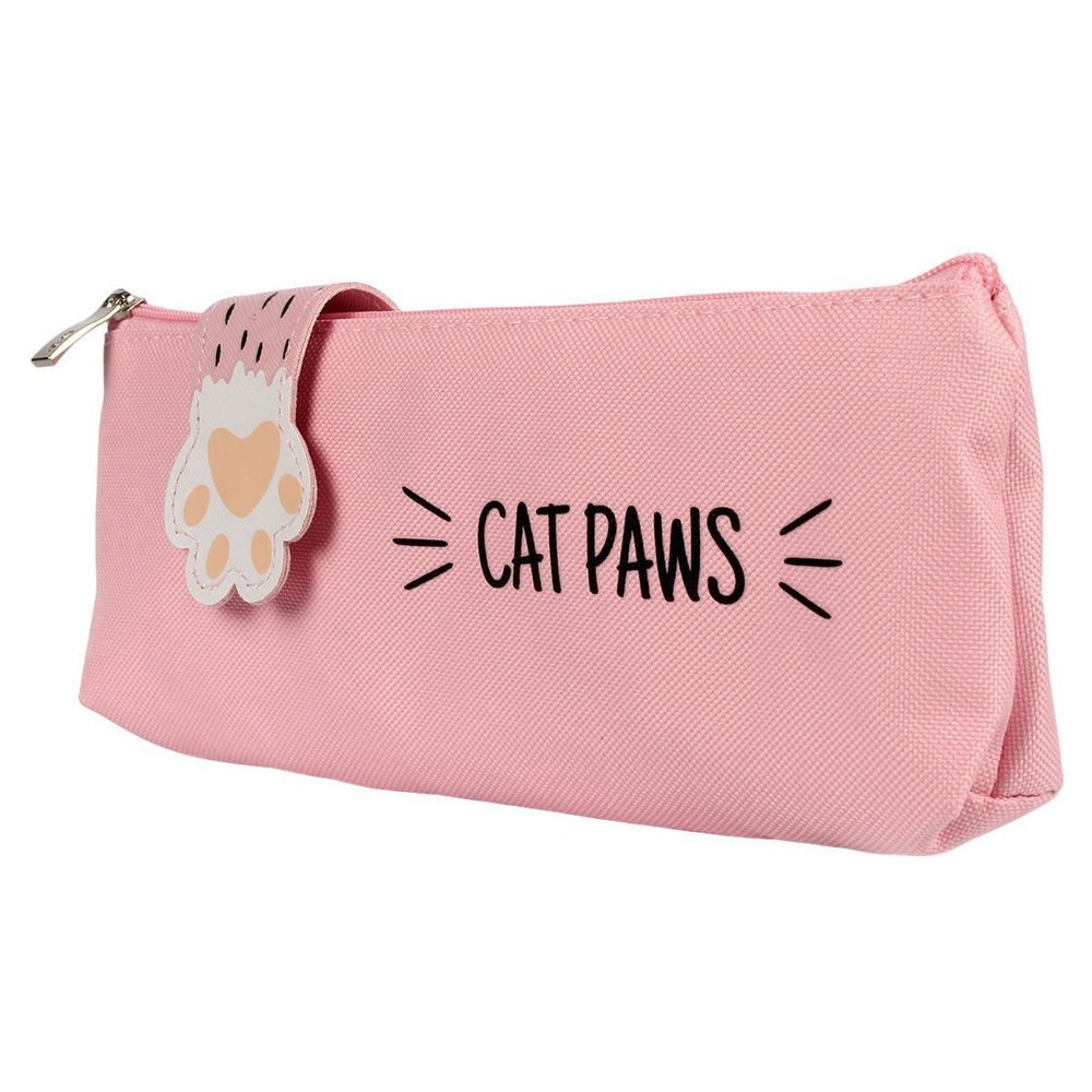 Пенал текстильный "Кошки" 21*3,5*8,5см, на кнопке 3 цвета микс