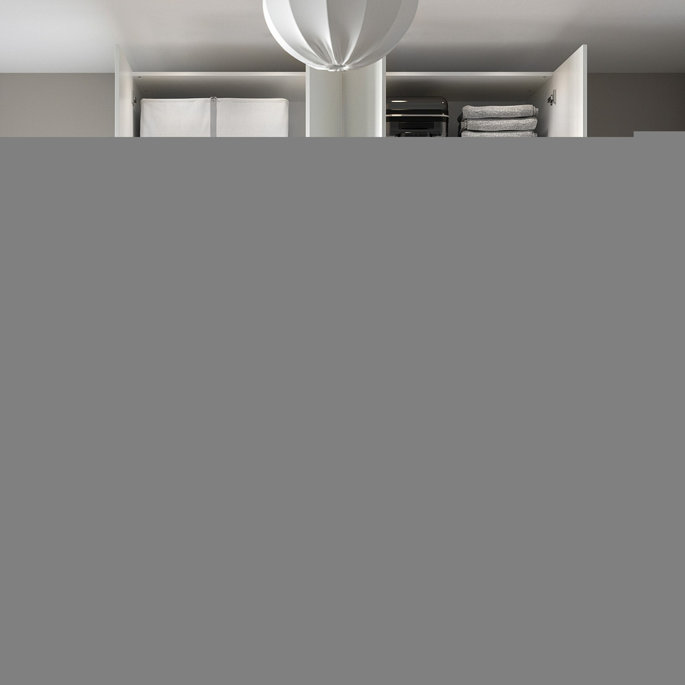 Распашной шкаф PAX FORSAND IKEA четырехдверный с 2 полками (белый)  210*50*240