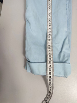 Брюки голубые с подворотами 44 размер