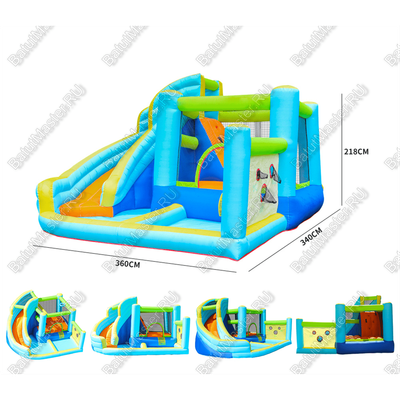 Батут домашний "Водная горка 2" 4,5*4*2,6 м