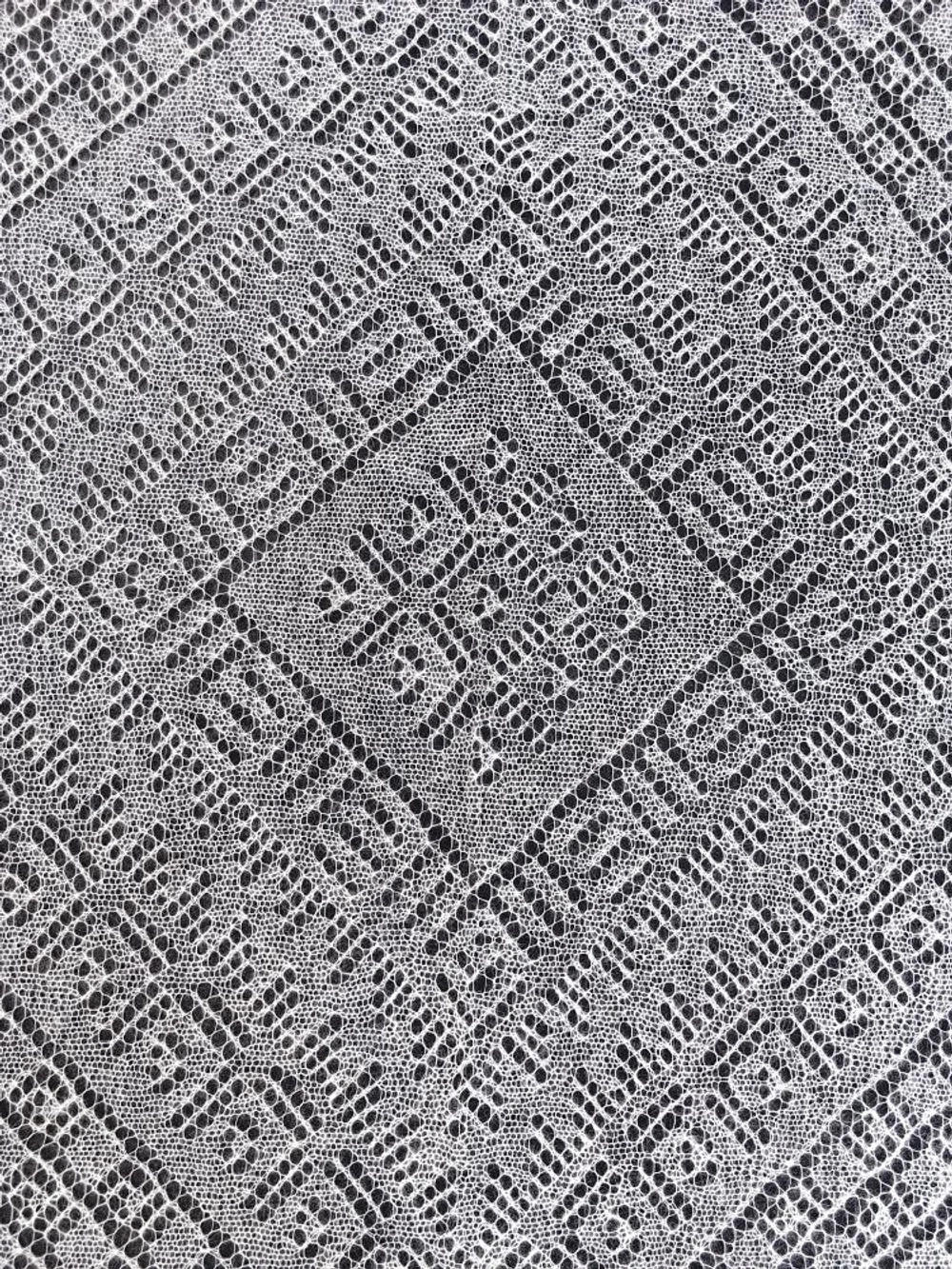 Оренбургский пуховый платок-паутинка А110-01 белый отбеленный