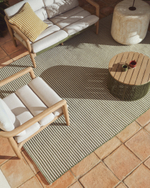 Уличный диван Menfi из массива акации и зеленой веревки, 136 см