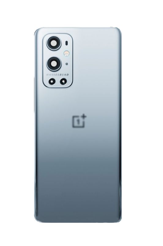 Задняя крышка для OnePlus 9 Pro серебряная (Morning mist) со стеклом камеры