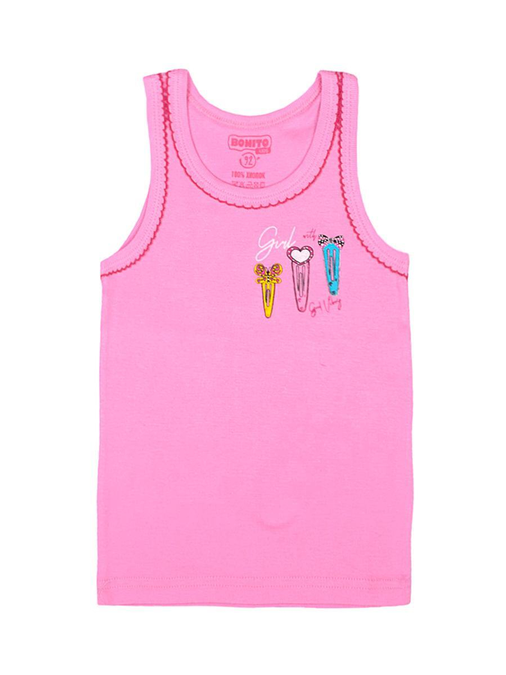 Майка д/дев,розовый,р.98,Bonito,BK536Md, 1 шт.