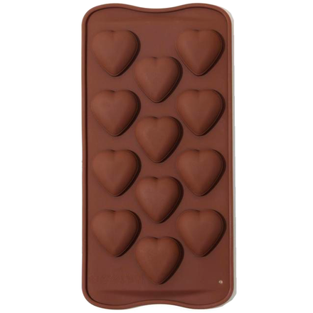 Форма силиконовая сердечки цветные