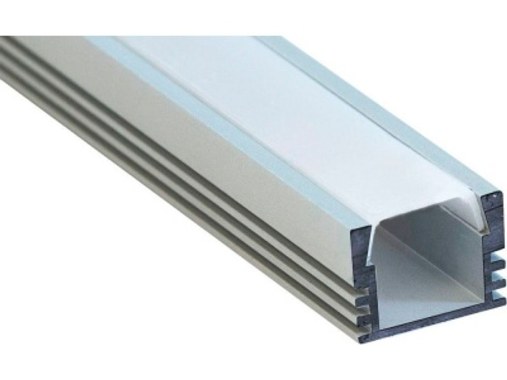 Профиль накладной Feron САВ261 для светодиодной ленты 2000*16*12 2м серебро с заглушками