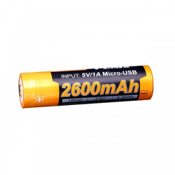 Аккумулятор 18650 Fenix ARB-L18 2600U mAh с разъемом для USB