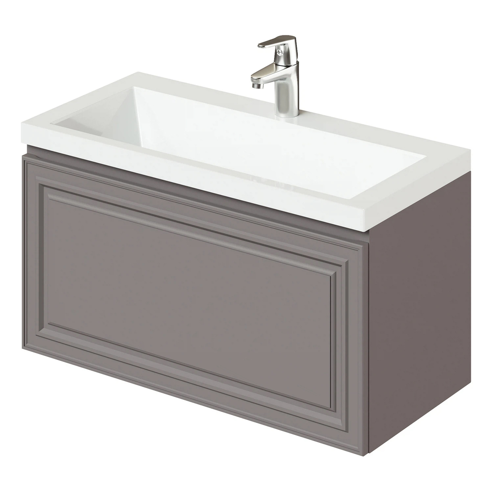 Комплект тумба Verona 80 (790х376х400) подвесная с раковиной Natella 80 Амаретти