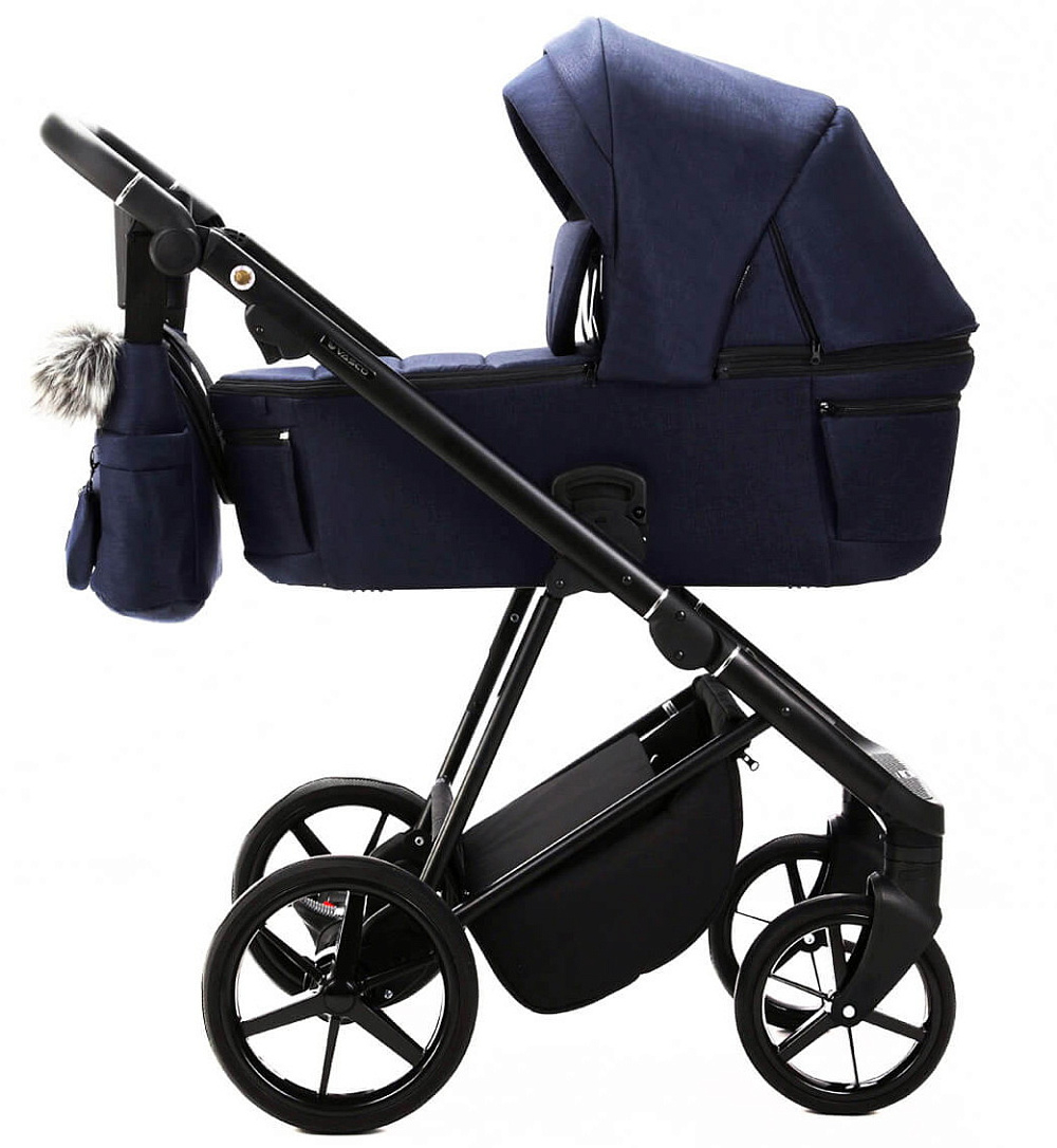 Детская коляска Adamex Vasco 3 в 1 V-TK67 LUX (СИНИЙ)