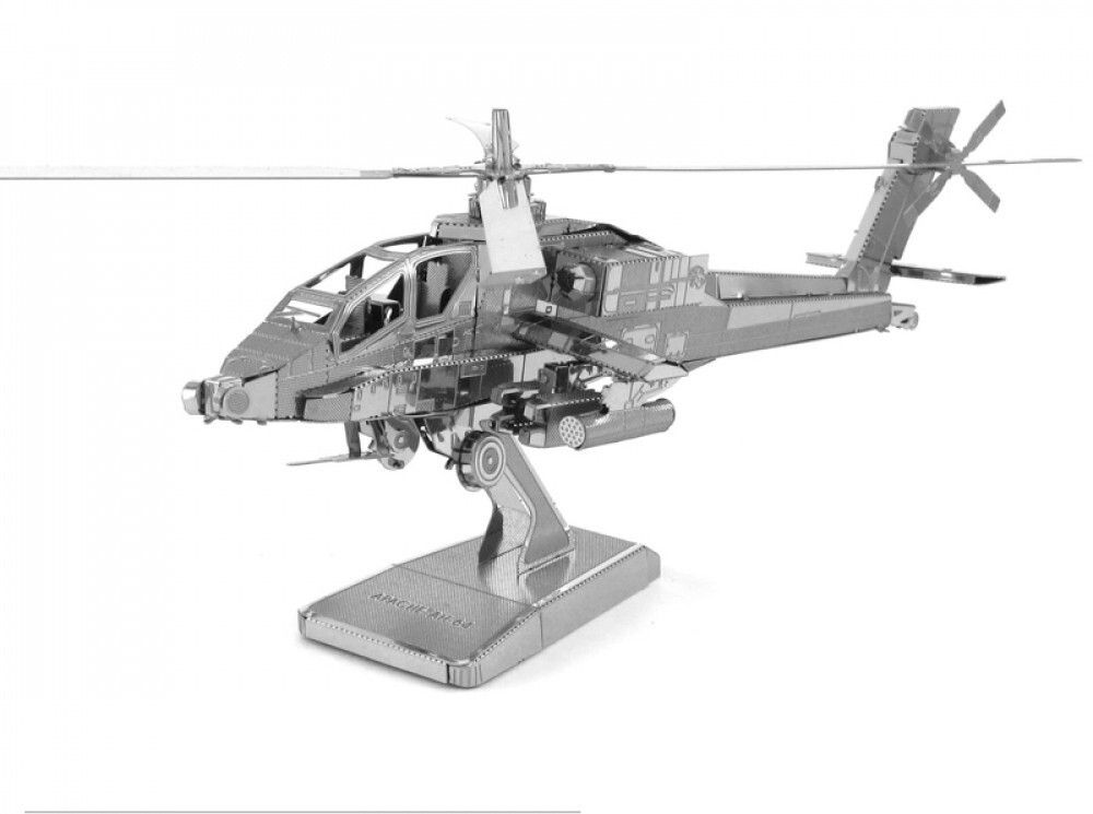 Металлическая сборная 3D модель Вертолет &quot;Apache AH-64&quot;