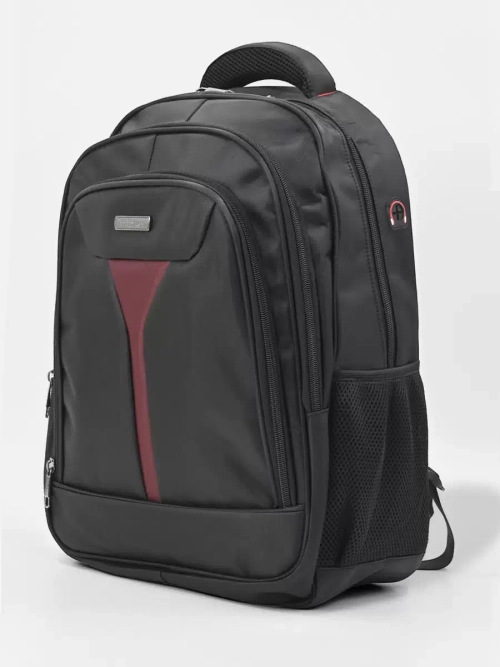 Рюкзак Triplus CX012, мужской, застежка на молнии, полиэстер, чёрный 47х34х15 см