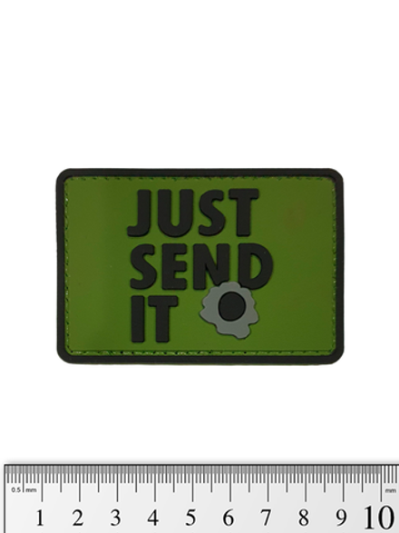 Шеврон Just Send It PVC. Олива