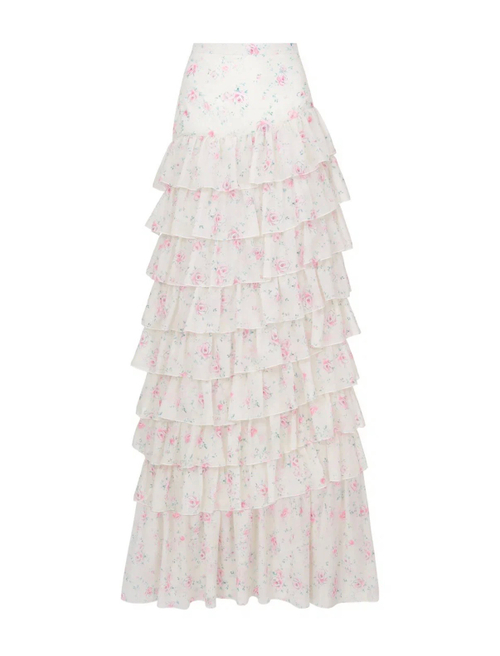 Юбка Afina с воланами в пол, молочный