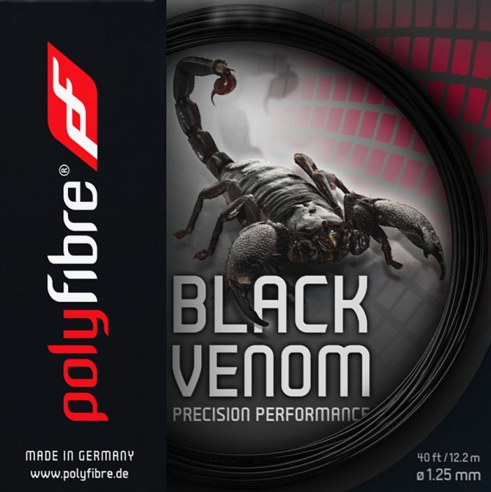 Струны теннисные Polyfibre Black Venom (12,2 m) - black