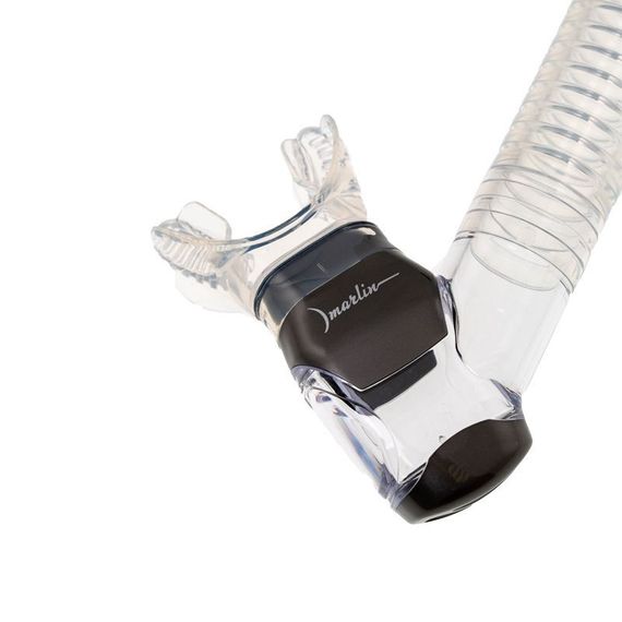 Трубка Marlin DRY LUX black/clear