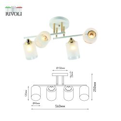 Люстра Rivoli Georgiana 9144-203 4 х Е27 60 Вт модерн | Rivoli