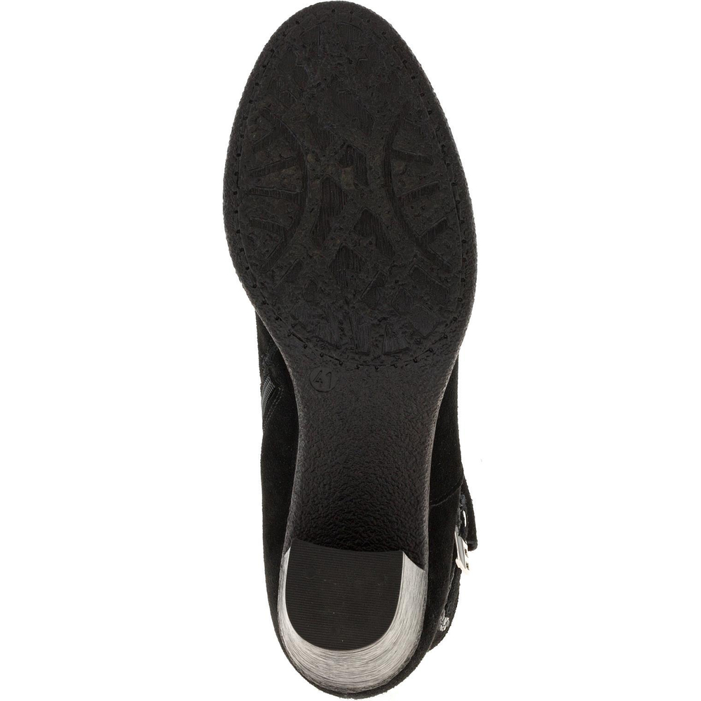 638409 Полусапожки женские замша черные