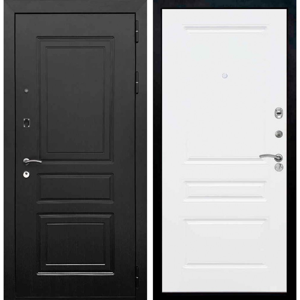 Входная металлическая дверь (RеX) РЕКС 6 Лондон Венге / ФЛ-243 Силк сноу (белый матовый, без текстуры)