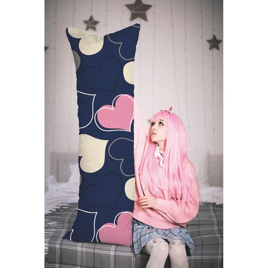 Дакимакура подушка сердечки и валентинками арт. 0024