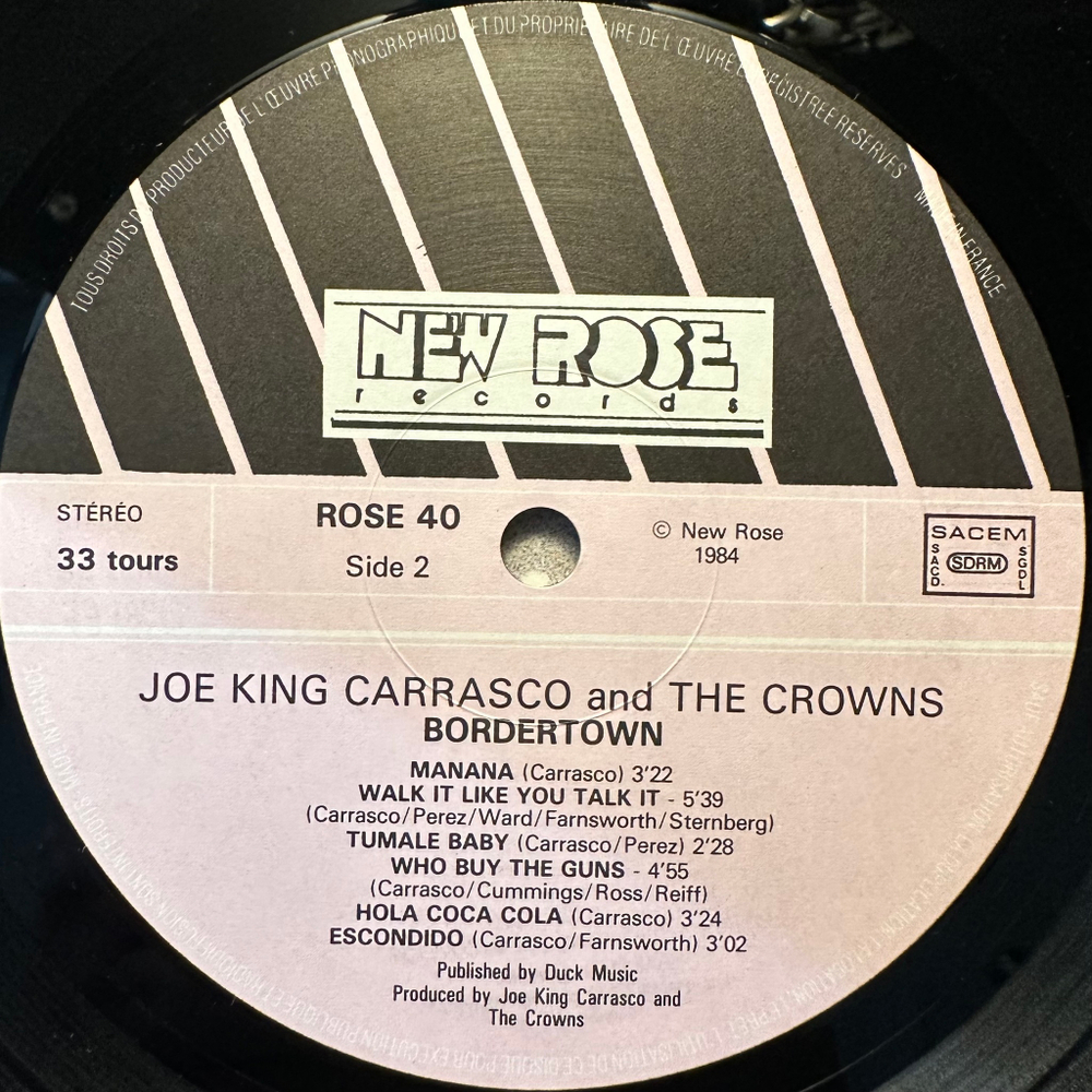 Joe King Carrasco & The Crowns - Bordertown (Франция 1984г.)