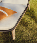 Двойной шезлонг Alipa из массива акации и веревки темно-серого цвета