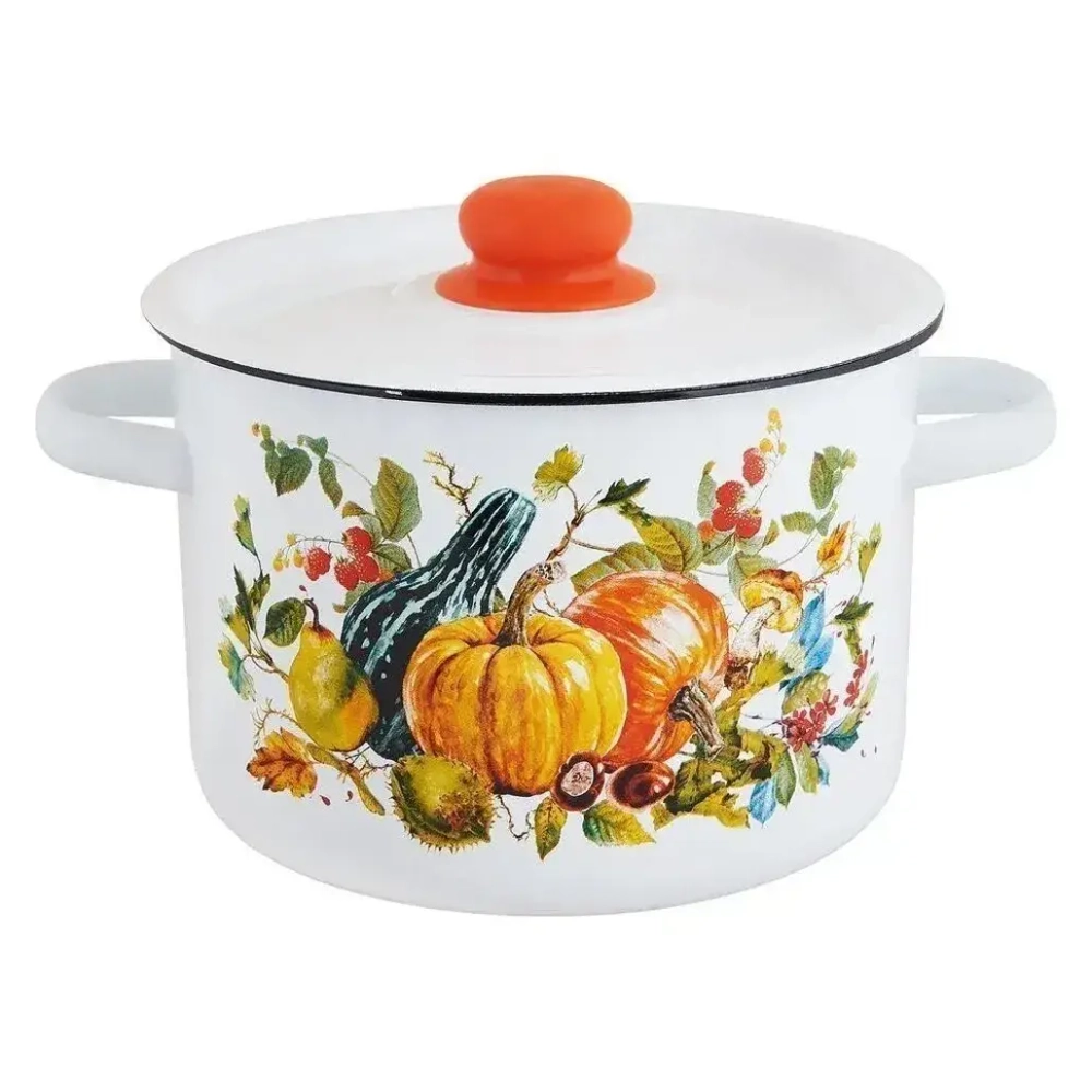 Кастрюля эмал цил Осень 4,5л ТМ Appetite