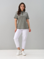 Блузка БЛк-143/хакибежевая-полоса-н