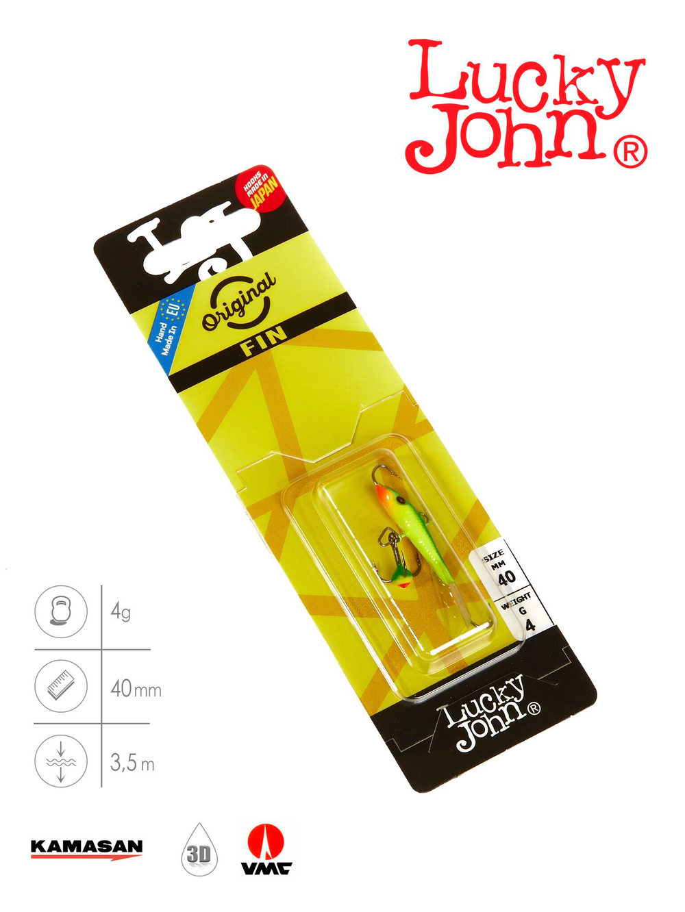 Балансир LUCKY JOHN Fin №3 (+тройник), цвет 29, арт. 71313-29