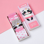 Набор детских носков для девочек "Панда" 3 пары, р.8-10, 4562627 белый, розовый, серый (Крошка Я)