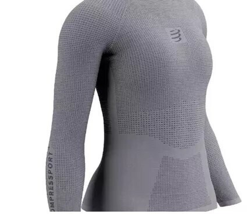 Футболка Женская с длинным рукавом On/Off Grey
