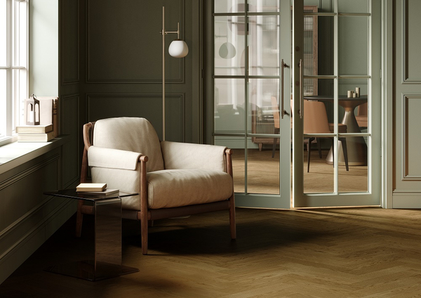 Кварцевый паркет Quartz Parquet Штучный паркет Дуб Кедровый Латте 44-1258-59 5/0,6 мм