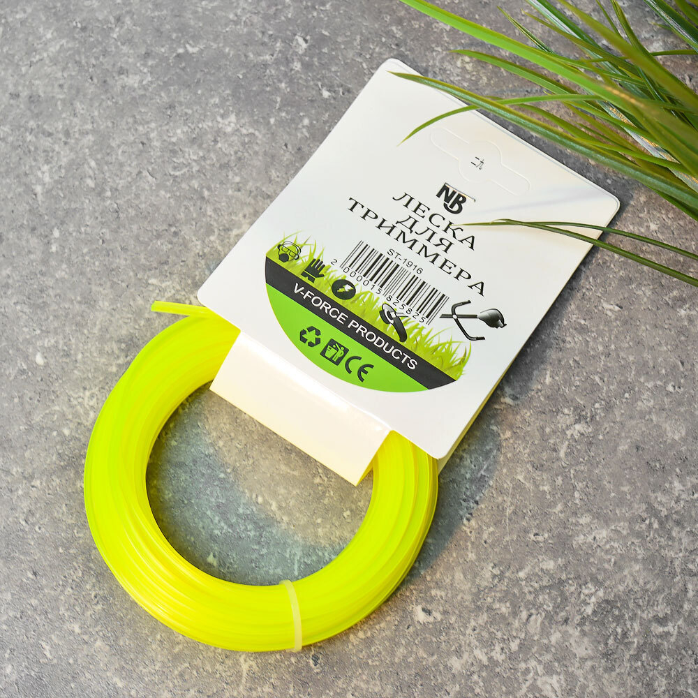 Леска для триммера 15м*2,4мм звезда