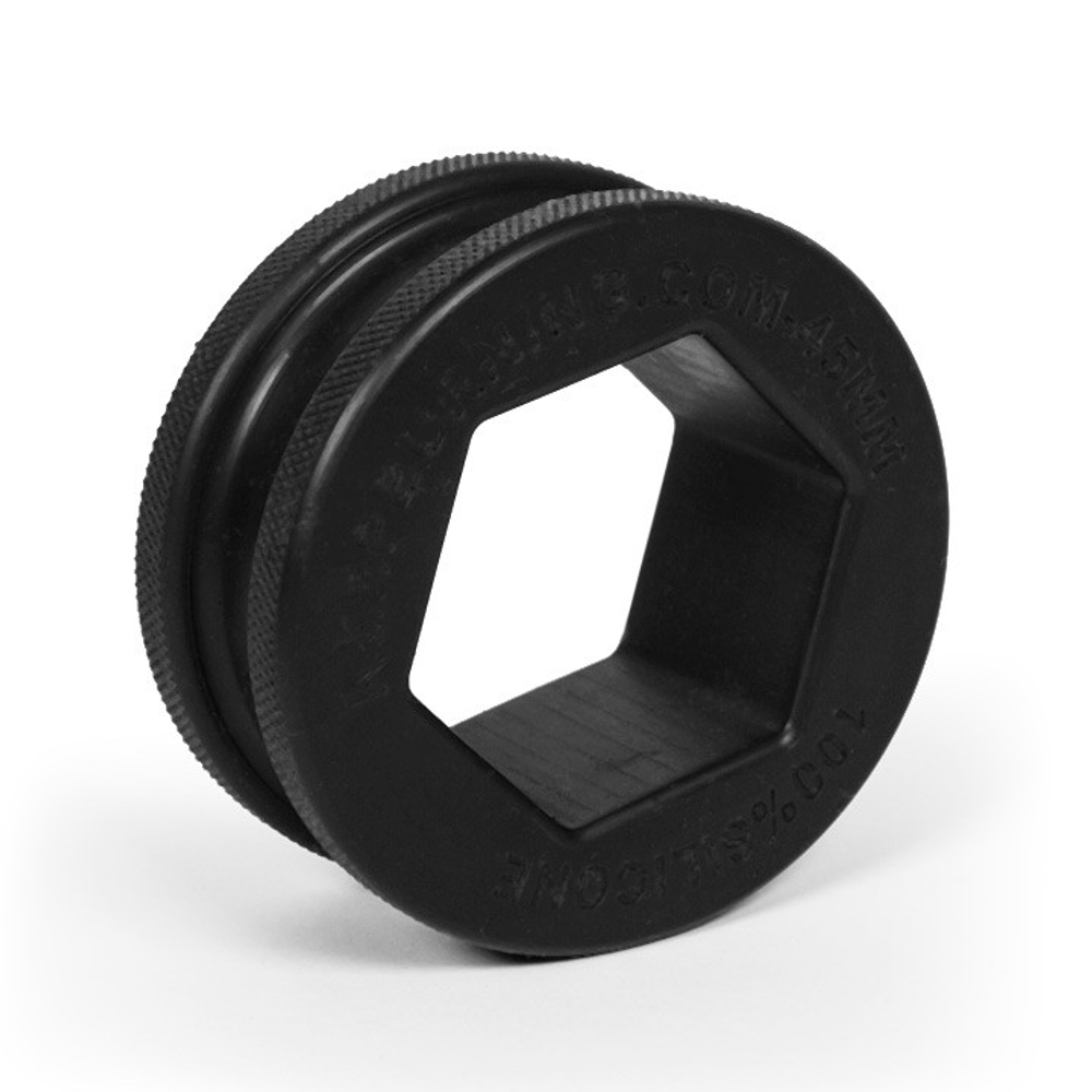 Чёрное эрекционное кольцо Hex Ring