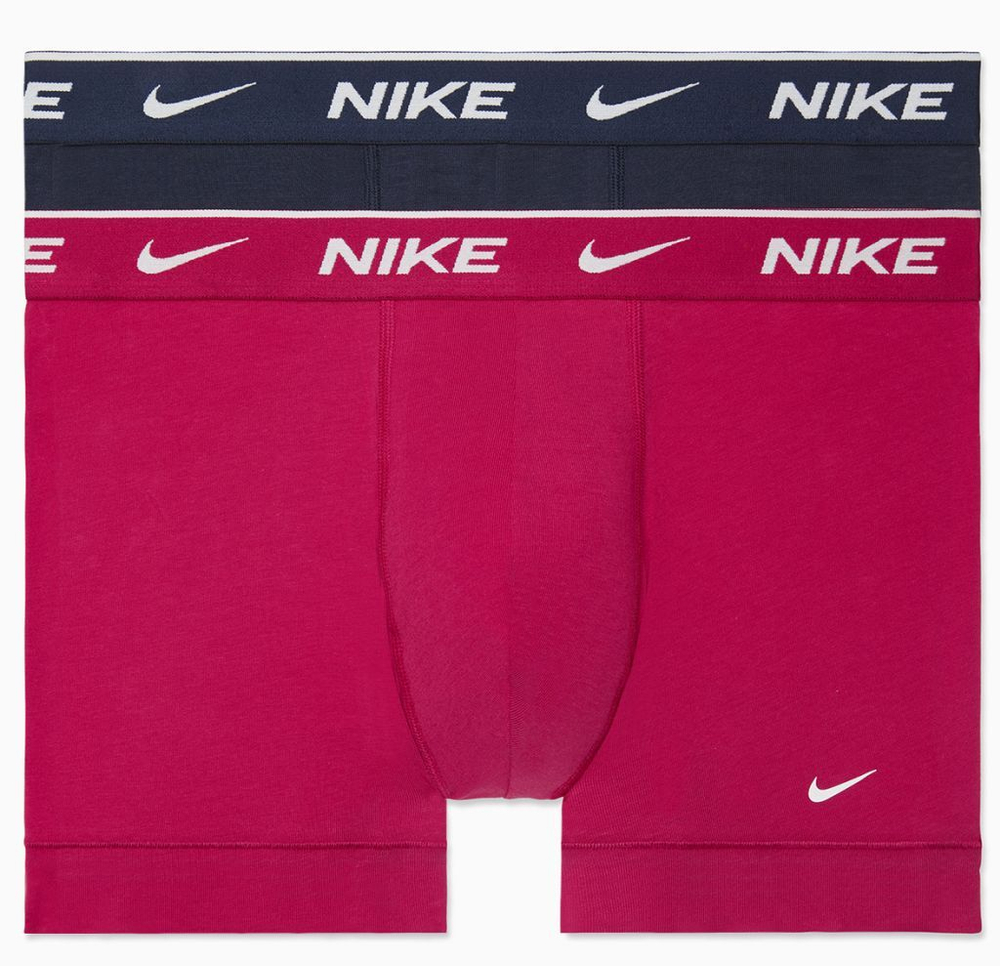 Мужские боксеры спортивные Nike Everyday Cotton Stretch Trunk 2P - mystic hibiscus/obsidian