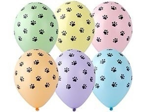 Шар латекс 35см Лапки