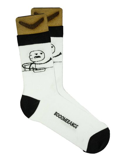 Носки BOOOMERANGS (Чувак №145) Белый