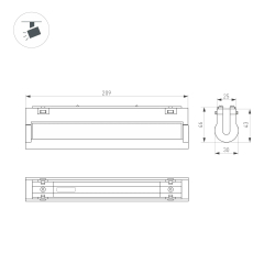 Светильник MAG-VIBE-LASER-TURN-L209-12W Day4000 (WH, 24 deg, 48V) (Arlight, IP20 Металл, 5 лет) 044429