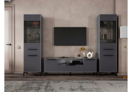 Готовая гостиная Woodville Иадама графит, графит софт  7