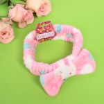 Повязка на голову «Кокетка - Леопард», цвет розовый, голубой и бежевый, 17,5*5см (упаковка белый ZIP пакет)