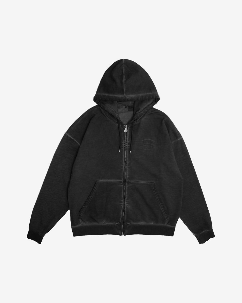 Худи Dissident Zip DDesigns in Garment Dyed Black