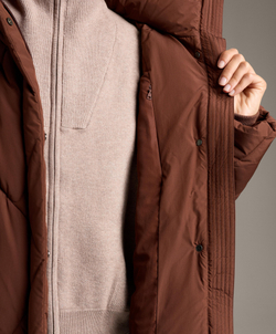 Oysho Водоотталкивающая утепленная куртка Primaloft®, кирпичный