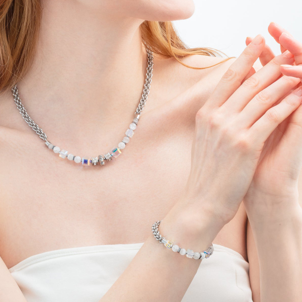 Браслет Coeur de Lion White-Silver 3022/30-1417
