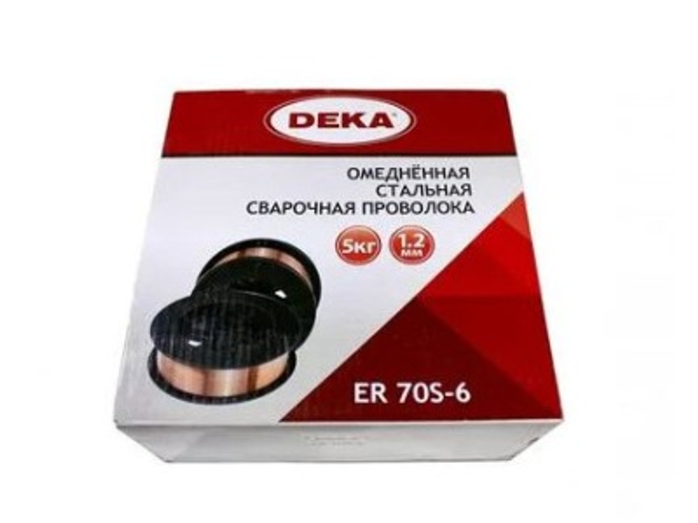 Проволока сварочная омедненная DEKA ER70S-6 1,2мм (5кг/уп)