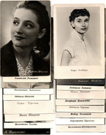 №22 Открытки Артисты и актёры СССР 1960–1970-е г. 25 штук. Чёрно-белые, чистые, без повторов