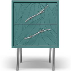 Тумба Арт Колор leaves Стайл Сильвер Пастельно-синий