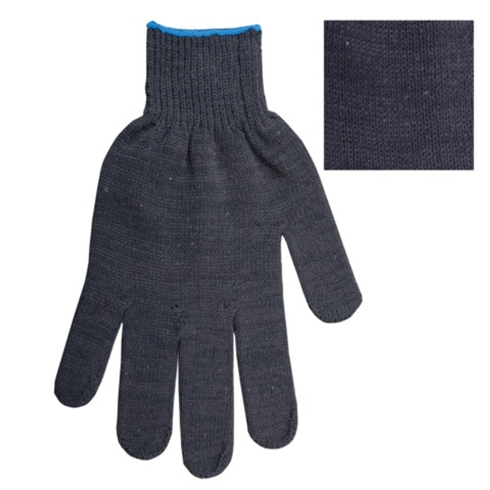 Перчатки хлопчатобумажные, КОМПЛЕКТ 5 ПАР, 10 класс, 40-42 г, 116 текс, ПВХ точка, LAIMA ЛЮКС, ЧЕРНЫЕ